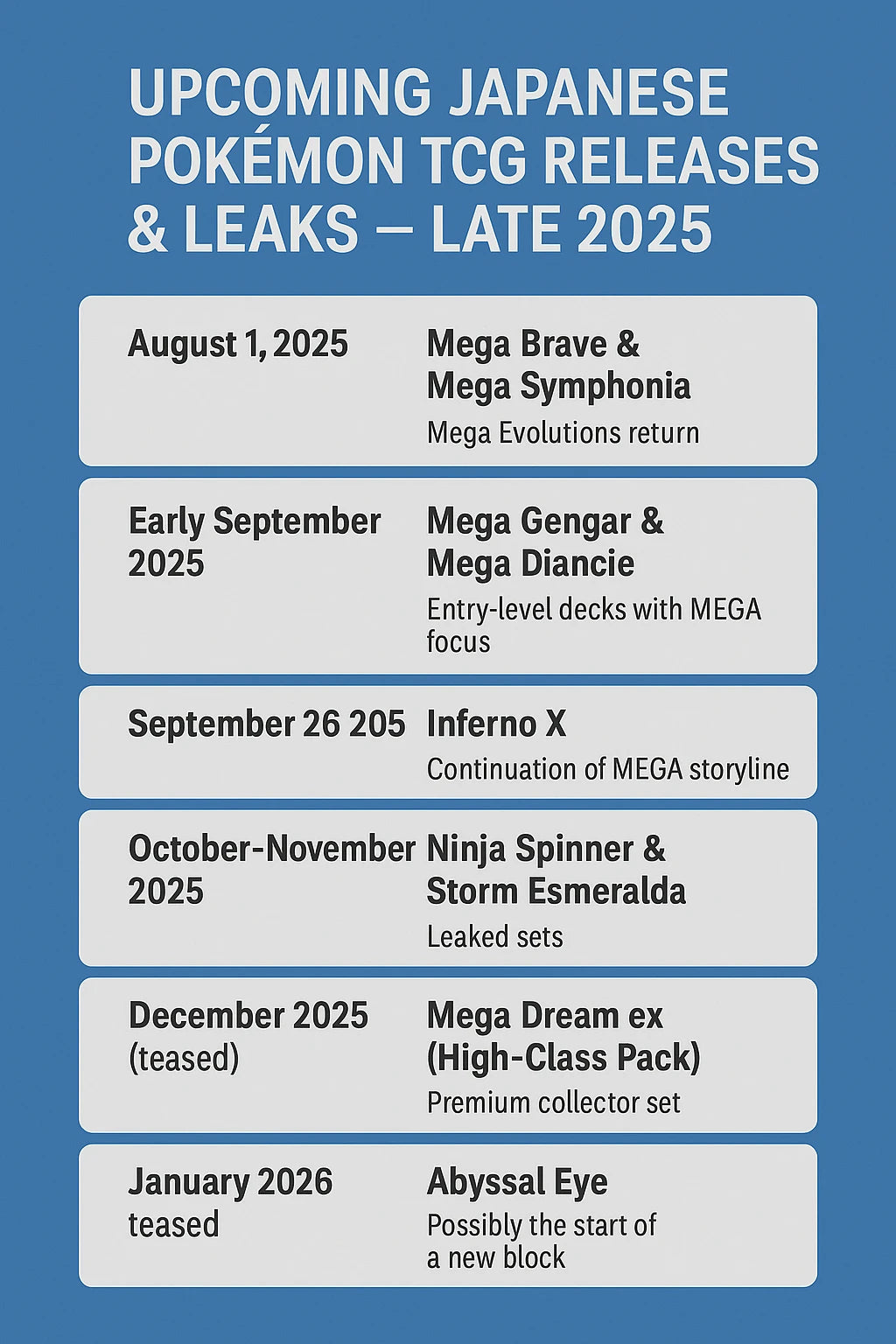 What's Coming for Pokmon TCG in Japan (Late 2025)? MEGA Hype, Leaks &   JapHunter