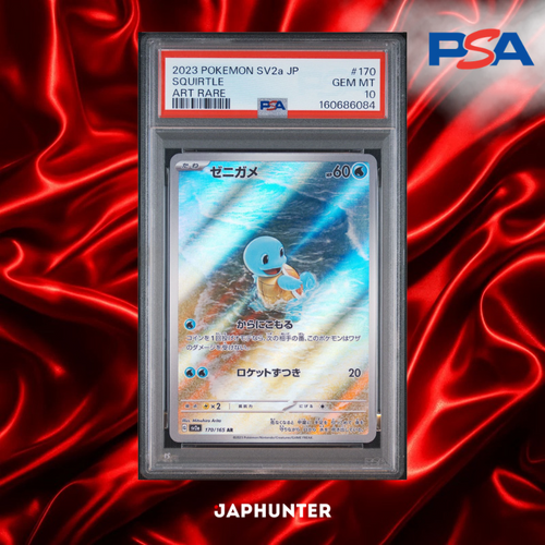 PSA 10 Squirtle AR #170/165 – Pokémon Card 151 Japanese SV2a