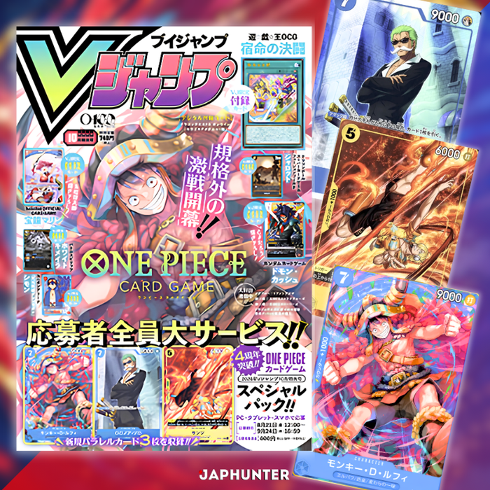 V Jump One Piece Cards 2026: Luffy, Zoro and Sanji Return in a Special Parallel Promo Set