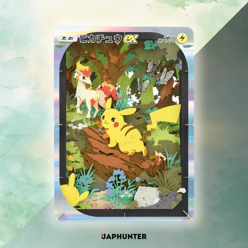 Pokémon TCG Pocket DIY 3D Display Kit (Mewtwo EX, Charizard EX, Pikachu EX)