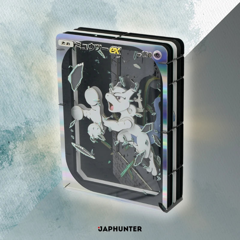 Pokémon TCG Pocket DIY 3D Display Kit (Mewtwo EX, Charizard EX, Pikachu EX)