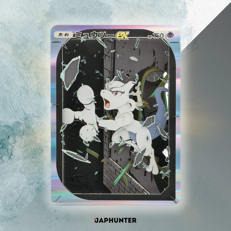 Pokémon TCG Pocket DIY 3D Display Kit (Mewtwo EX, Charizard EX, Pikachu EX)
