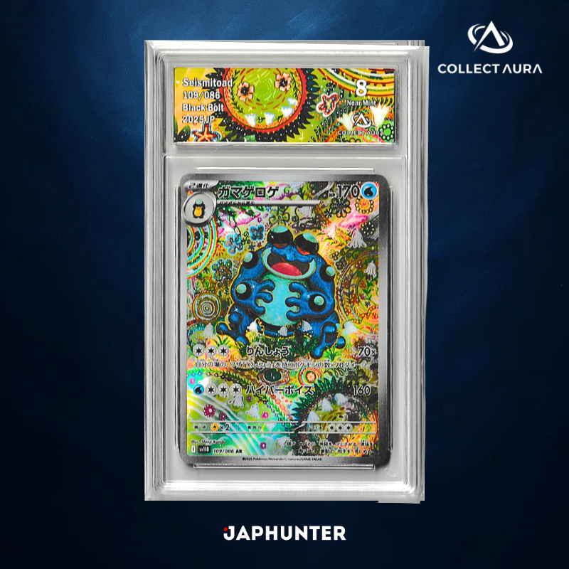 Seismitoad 109/086 – Black Bit (2025 JP) – CollectAura Graded 8 Near Mint