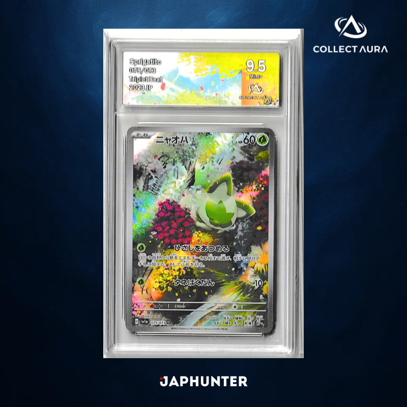 Sprigatito 075/073 – Triplet Beat (2023 JP) – CollectAura Graded 9.5 (Mint+)