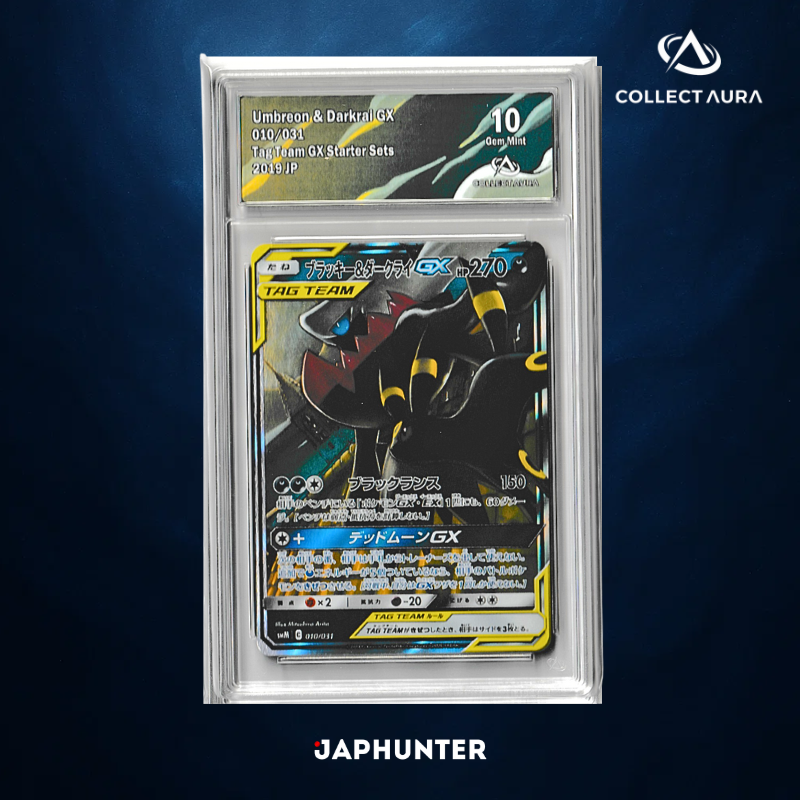 Umbreon & Darkrai GX 010/031 – Tag Team GX Starter Sets (2019 JP) – CollectAura Graded 10 Gem Mint