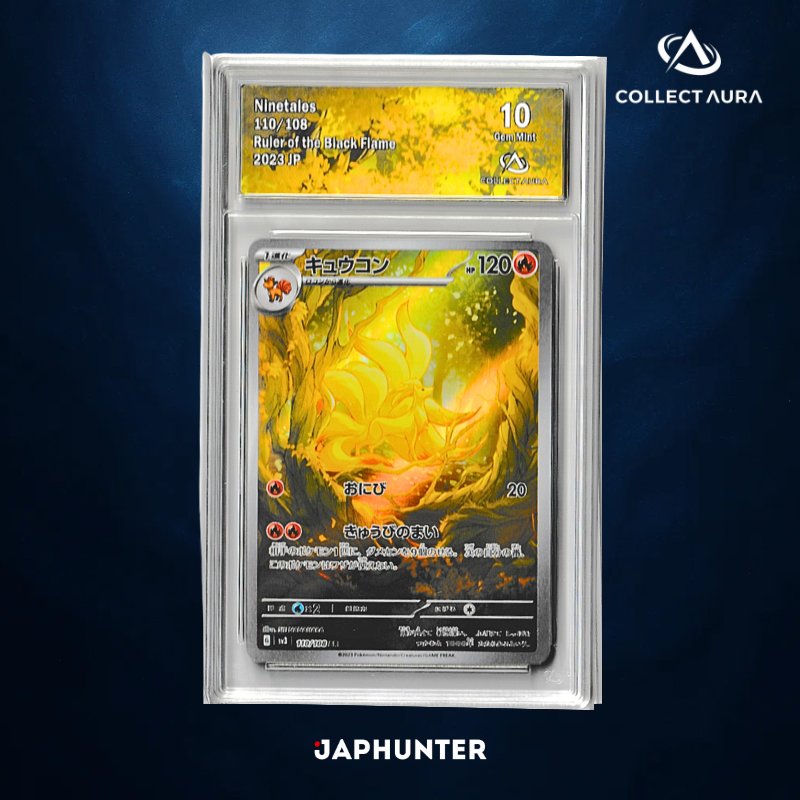 Ninetales 110/108 – Ruler of the Black Flame (2023 JP) – CollectAura Graded 10 Gem Mint