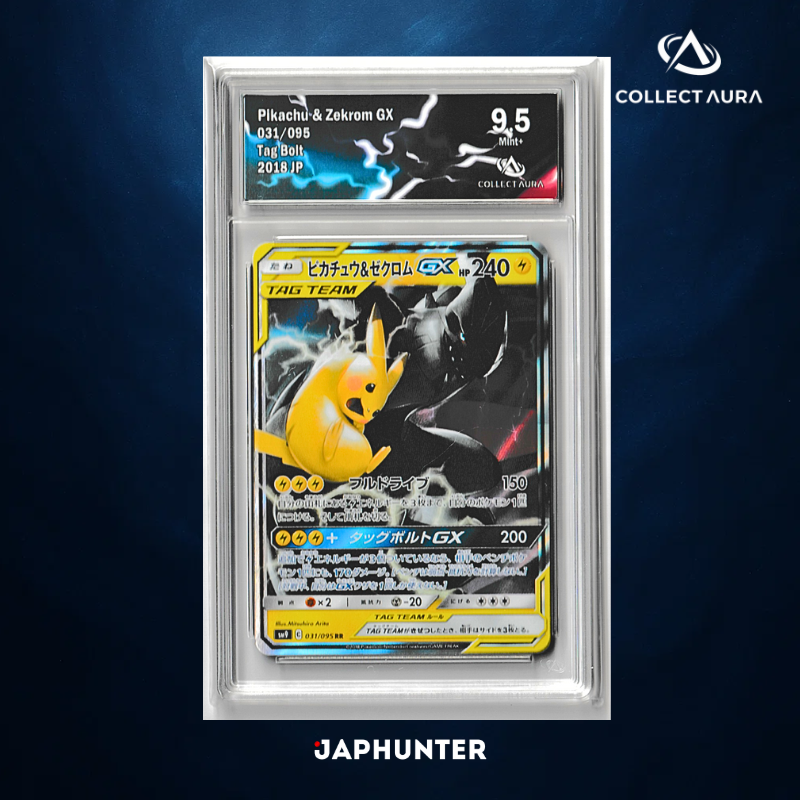 Pikachu & Zekrom GX 031/095 – Tag Bolt (2018 JP) – CollectAura 9.5 Mint+
