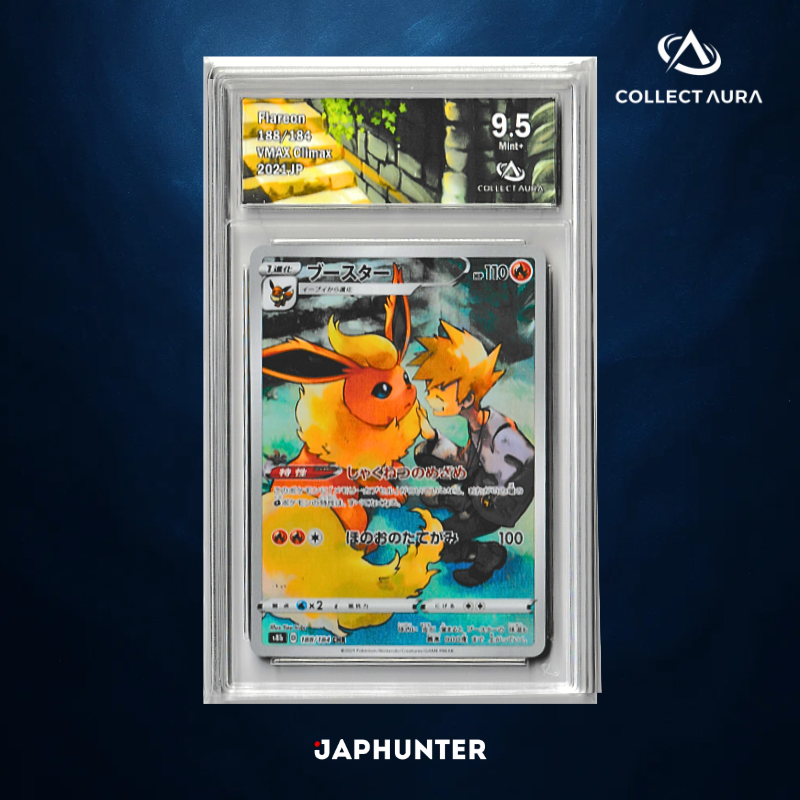 Flareon 188/184 – VMAX Climax (2022 JP) – CollectAura Graded 9.5 (Mint+)