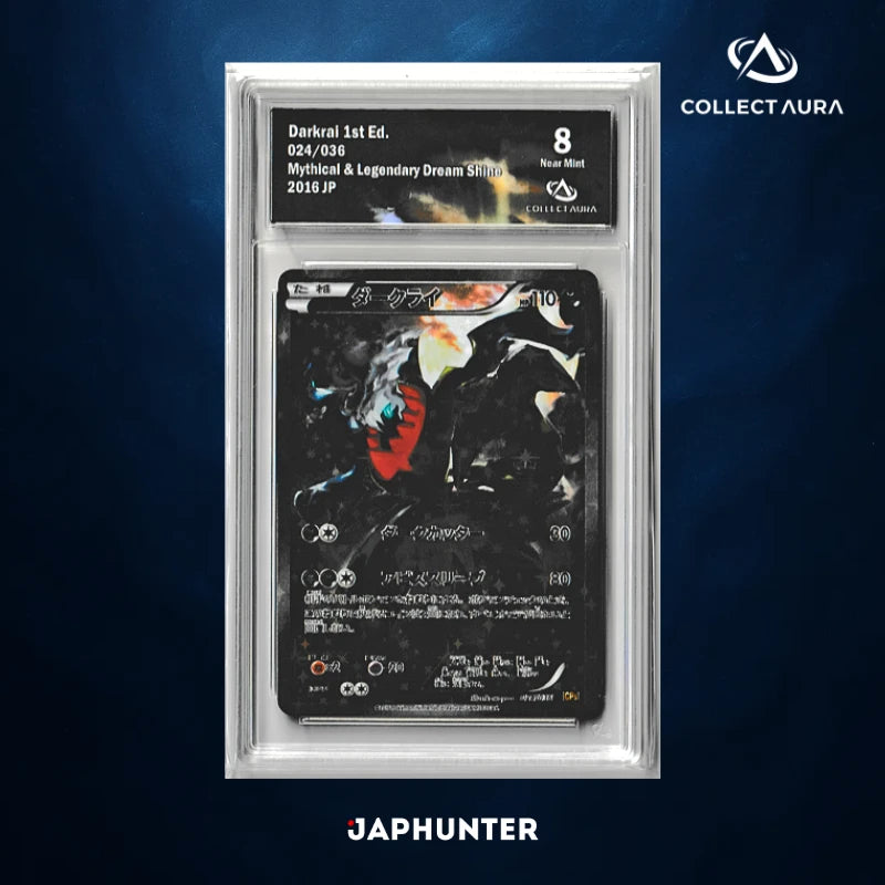 Darkrai 1st Edition 024/036 – Mythical & Legendary Dream Shine (2016 JP) – CollectAura Graded 8 (Near Mint)