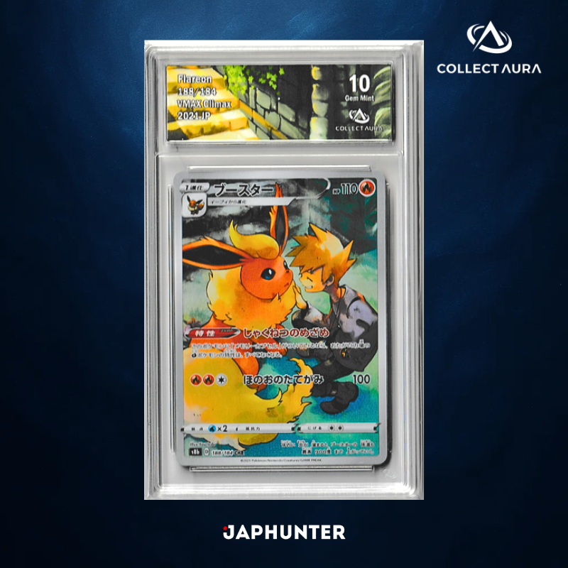 Flareon 188/184 – VMAX Climax (2022 JP) – CollectAura Graded 10 (Gem Mint+)