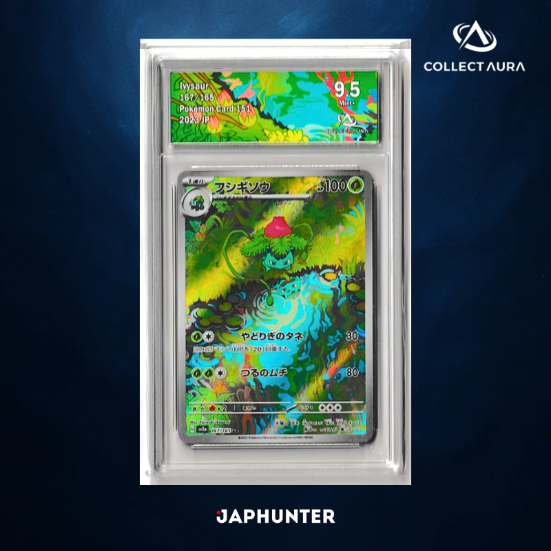 Ivysaur 167/165 Collect Aura Graded Pokémon Card 151 (JP)  – Mint 9.5 (Japanese)