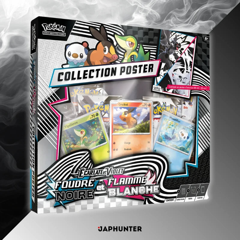 Pokémon Coffret Collection Poster Foudre Noire & Flamme Blanche | Écarlate et Violet | Édition FR