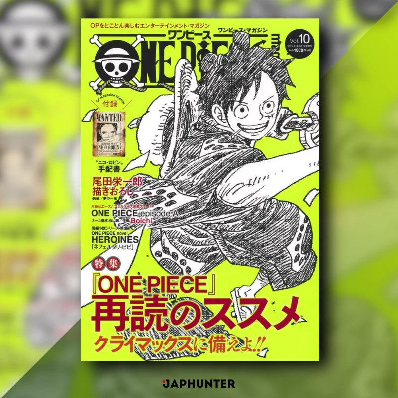 One Piece Magazine Vol. 10 (JP) – Manga collector japonais avec poster exclusif « Recherché » de Nico Robin
