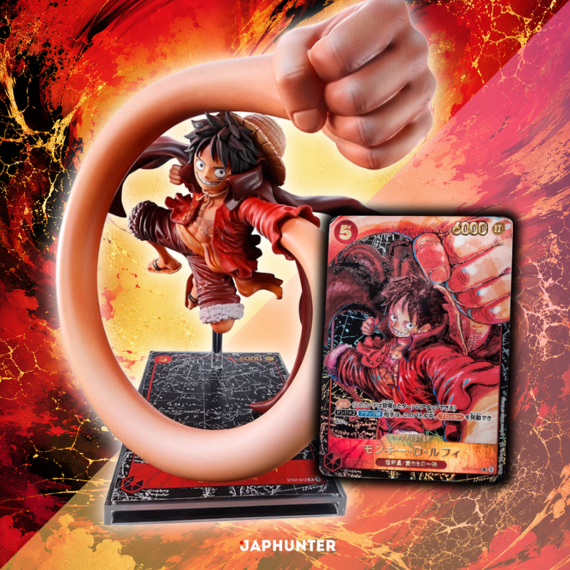 Figurine One Piece Ichiban Kuji Monkey D. Luffy + Carte promo scellée | Édition japonaise