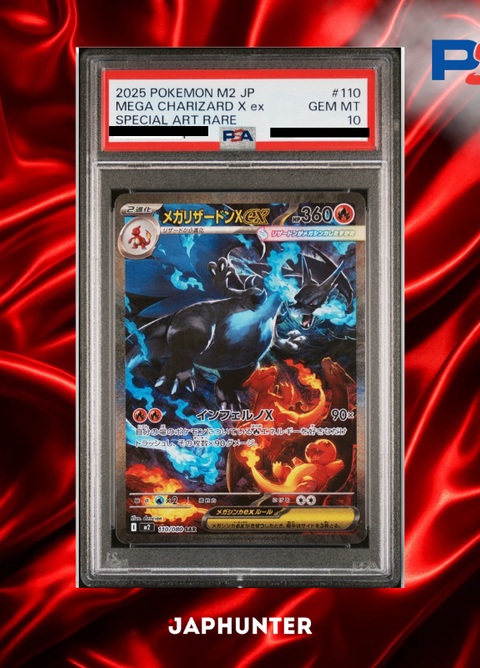 Mega Charizard X ex SAR #110 – Pokémon M2 Japanese | PSA 10 Gem Mint | Graded Card