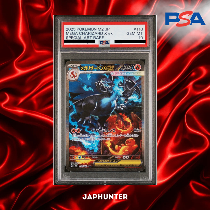 Mega Charizard X ex SAR #110 – Pokémon M2 Japanese | PSA 10 Gem Mint | Graded Card