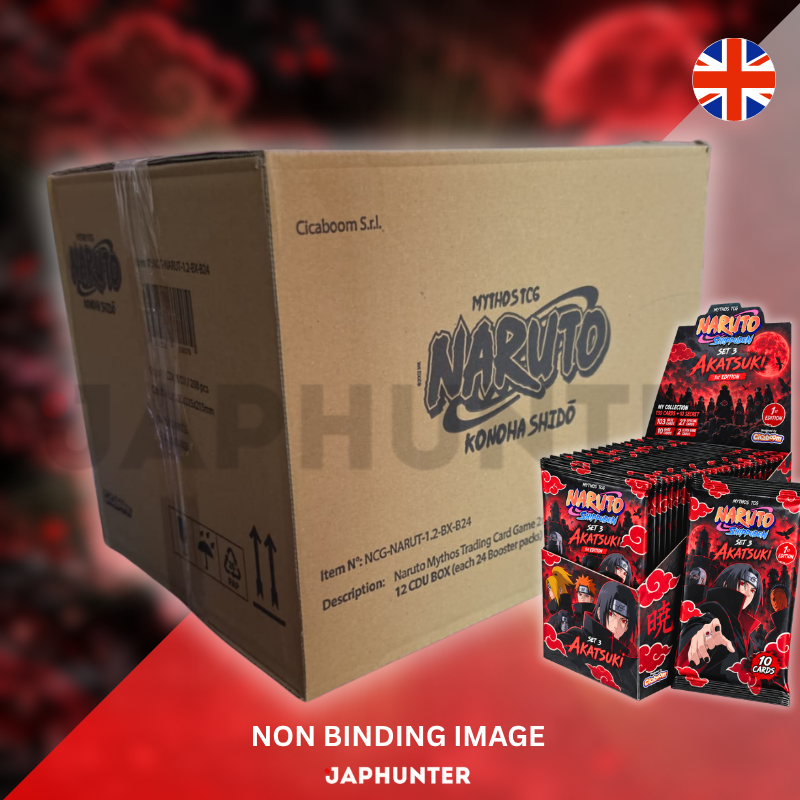 Naruto Mythos TCG – Set 3 Akatsuki Shippuden 1st Edition Flowpack Display