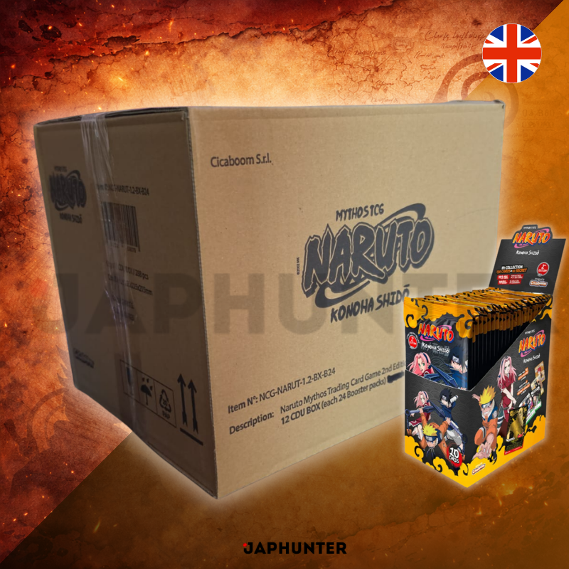 Naruto Mythos TCG – Erstes Set: Konoha Shidō 2nd Edition Booster Box Display | 24 Packs
