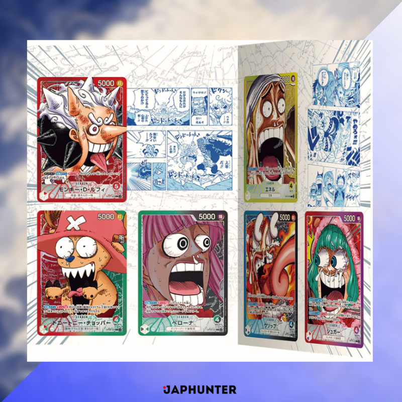 One Piece BASE SHOP Limited Collector Bundle | Kartensammlung Vol.1 + Fünf Weisen Spielmatte Vol.2 | Japanische Ausgabe