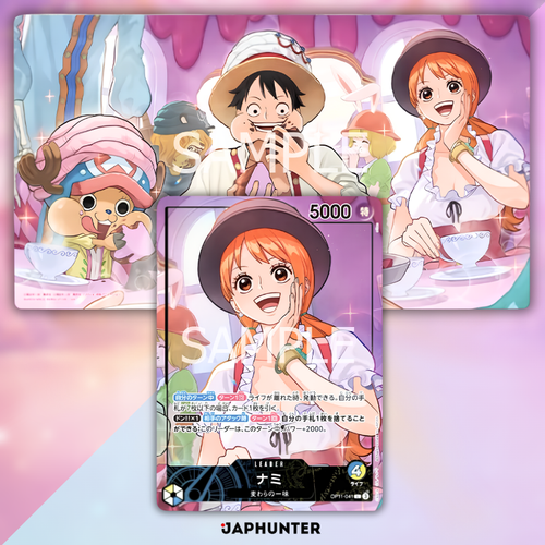 Tapis de jeu et jeu de cartes officiels One Piece – Arc Whole Cake Island | Nami OP11-041 | Édition japonaise