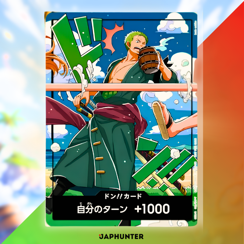 One Piece World Unification Commemorative DON!! Card | Luffy & Zoro Set | 2 Cards | Japanese Edition