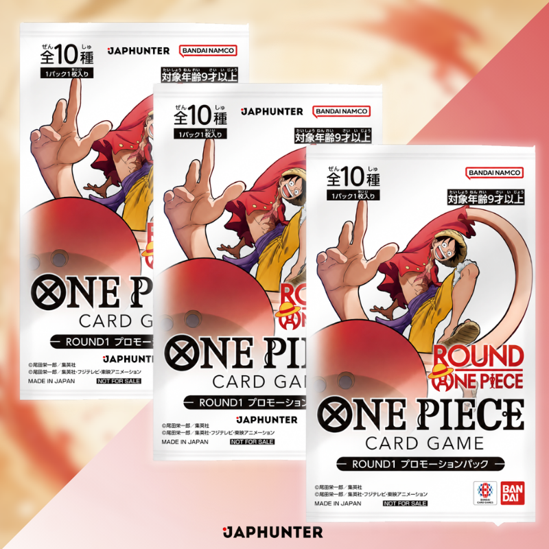 One Piece Card Game × ROUND1 Pack Promotionnel | 1 Carte Aléatoire | Édition Japonaise
