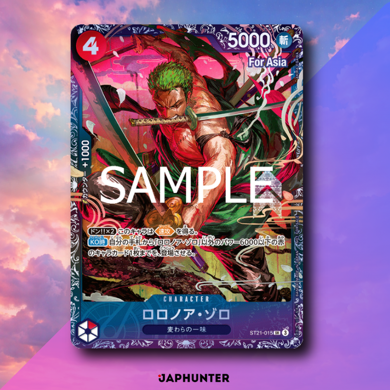 One Piece Roronoa Zoro ST21-015 Prix Asie Bataille Navire Amiral | Édition Japonaise