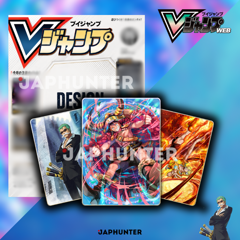 One Piece V Jump Octobre 2026 Set de Cartes Spéciales Luffy, Zoro et Sanji | Édition Japonaise