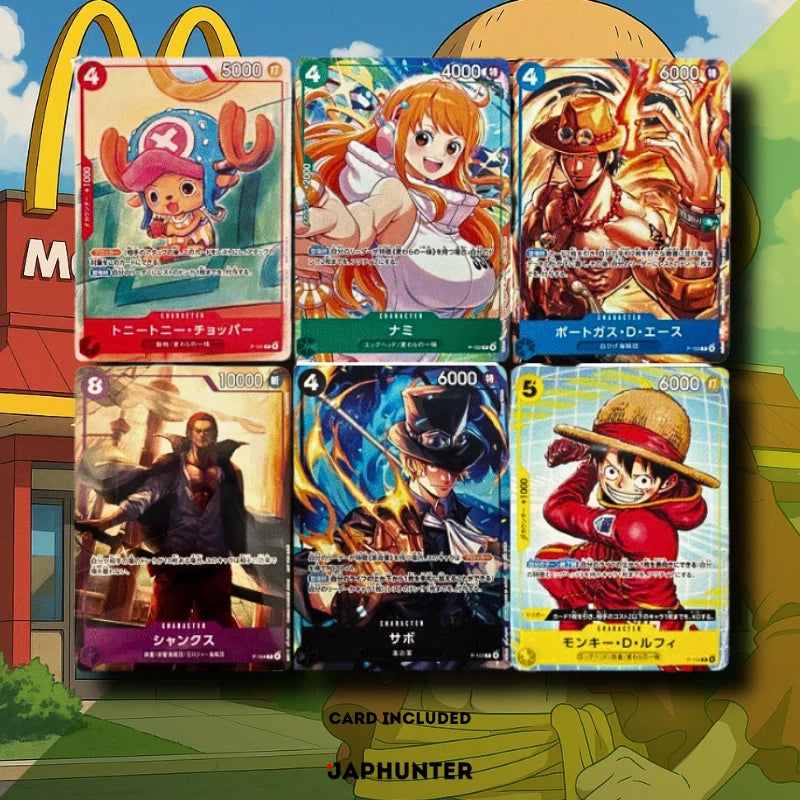 One Piece TCG McDonald’s 2025 Booster – Japanese Limited Edition | 6 Exclusive Cards
