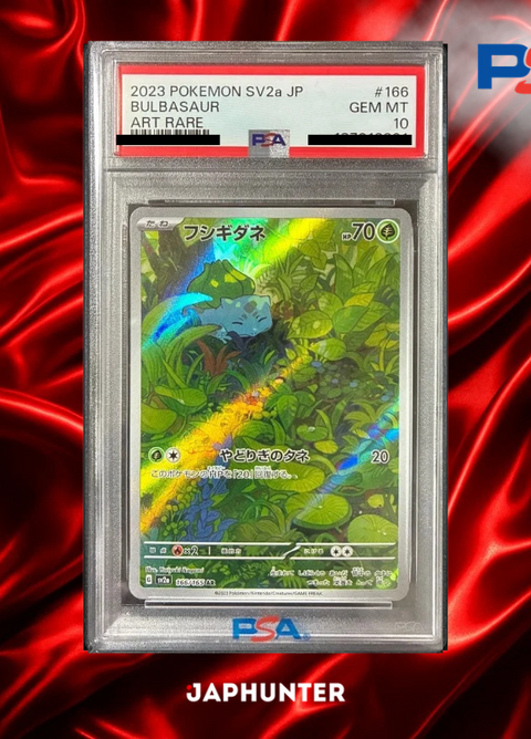 PSA 10 Bulbasaur AR #166/165 – Pokémon Card 151 Japanese SV2a