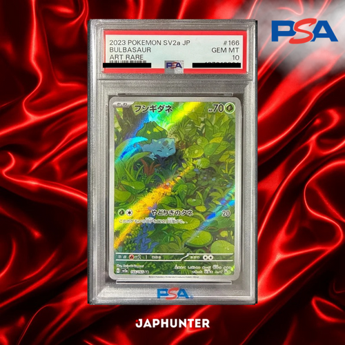 PSA 10 Bulbasaur AR #166/165 – Pokémon Card 151 Japanese SV2a
