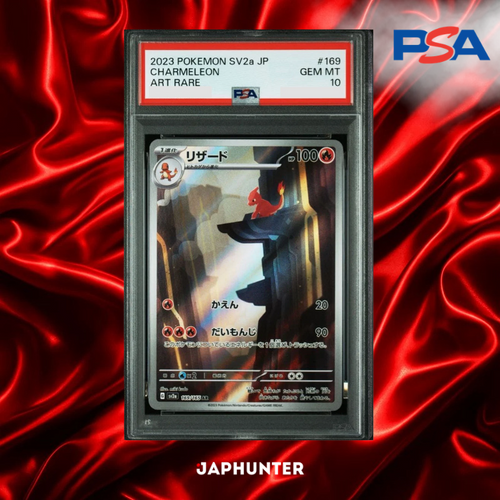 PSA 10 Charmeleon AR #169/165 – Pokémon Card 151 Japanese SV2a