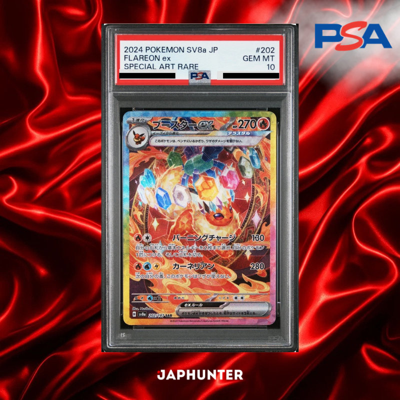 PSA 10 Flamara ex SAR #202/187 – Terastal Fest ex Japanisch SV8a