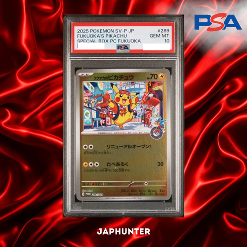 PSA 10 Fukuoka's Pikachu #289/SV-P – Pokémon Center Fukuoka Japanese Promo