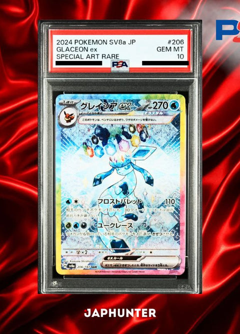 PSA 10 Glaceon ex SAR #206/187 – Terastal Festival ex Japanese SV8a
