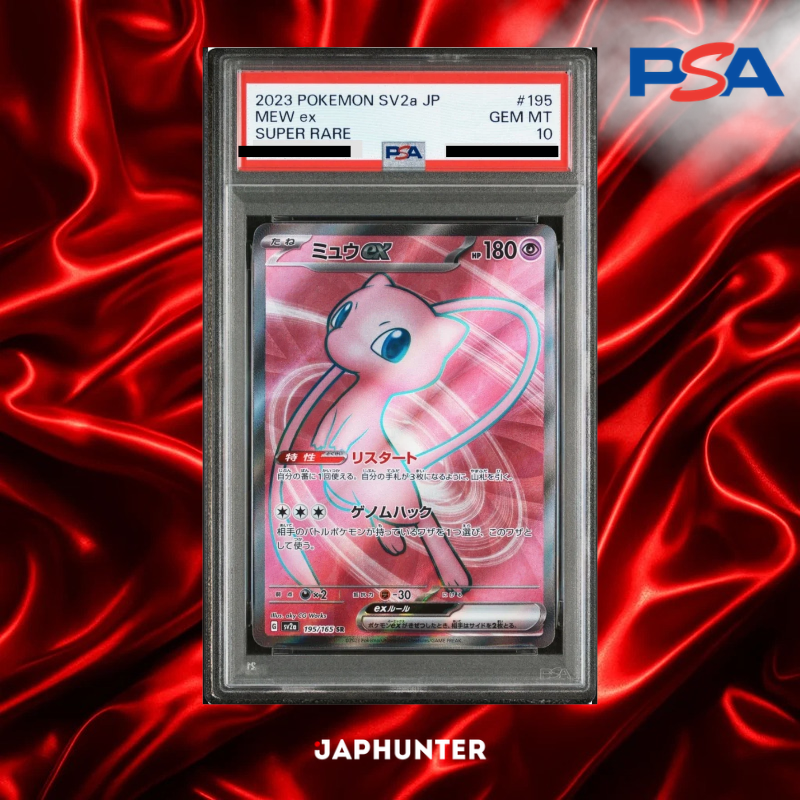 PSA 10 Mew ex SR #195/165 – Pokémon Card 151 Japonais SV2a