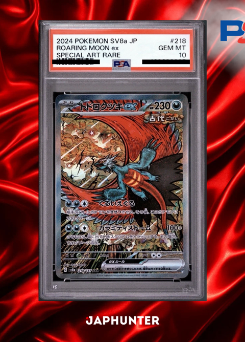 PSA 10 Roaring Moon ex SAR #218/187 – Terastal Fest ex Japanese SV8a