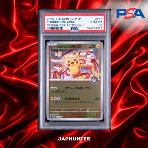 PSA 10 Tohoku's Pikachu #260/SV-P – Pokémon Center Tohoku Japanese Promo