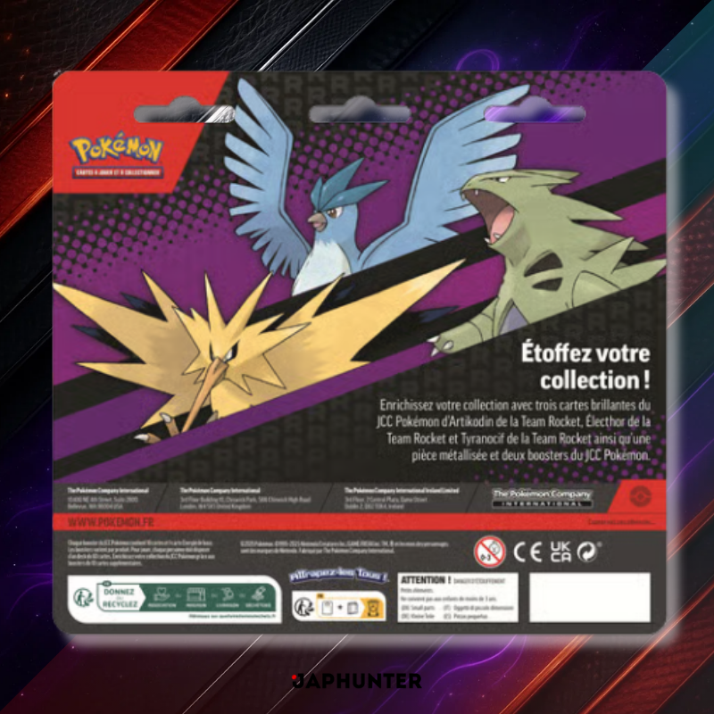 (PREORDER) Pack Promo Électhor, Artikodin &amp; Tyranocif Team Rocket | Édition Française