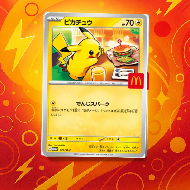 Pokemon McDonald's Promo Card PREORDER: McDonald's 2025 Limited Edition Pikachu 020/M-P Pokemon TCG Promo Card - Japanese Pokmon Card Pokemon McDonald's Promo Card PREORDER: McDonald's 2025 Limited Edition Pikachu 020/M-P Pokemon TCG Promo Card - Japanese Pokmon Card