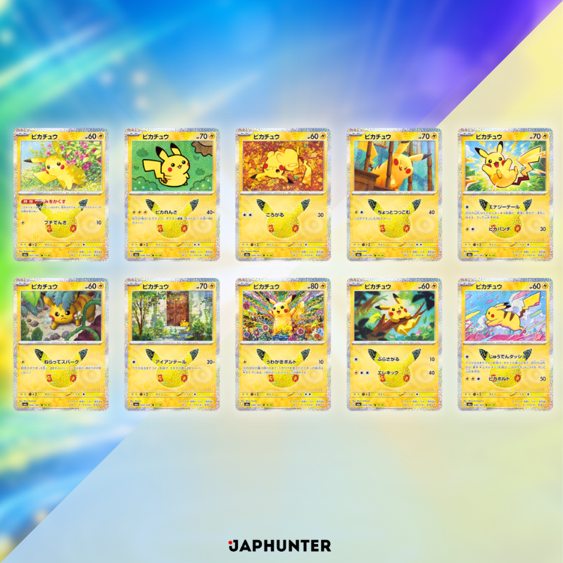 Pokémon MEGA 30th CELEBRATION Pikachu Komplettset | 30 Karten | Japanische Ausgabe