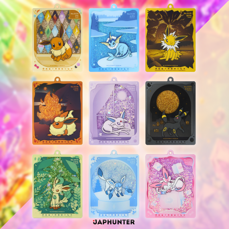 Pokémon Évoli & Ses Amis Sablier Boîte Présentoir Breloque | Édition Chinois Simplifié | Boîte Mystère