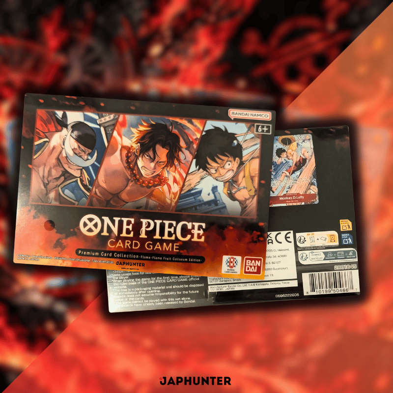 One Piece Premium Card Collection Édition Coliseum Fruit du Feu | Barbe Blanche P-152 + Ace P-153 + Luffy P-154 | Édition japonaise
