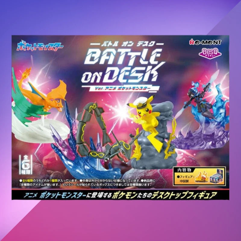 Pokémon Re-Ment Battle On Desk Ver. Anime – Offizielle Desktopfiguren (1 zufällig)