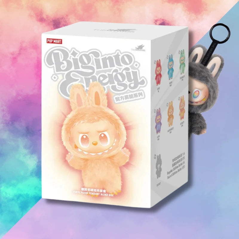 POP MART LABUBU Biginto Energy Pendentif en peluche vinyle Blind Box – Série officielle à collectionner