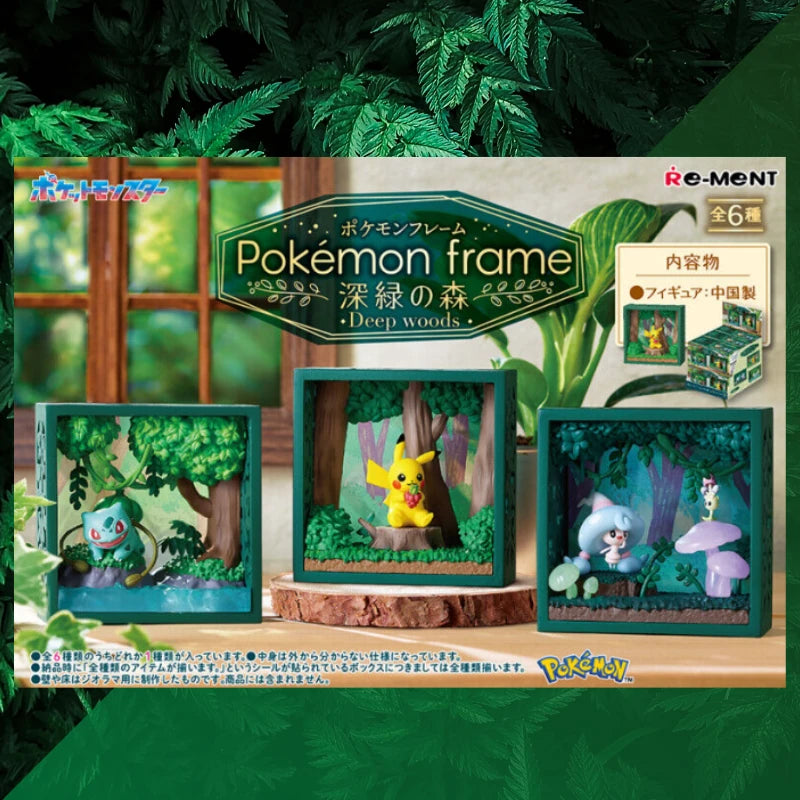 Collection de cadres Pokémon Re-Ment – Produit officiel Deep Woods (1 aléatoire)