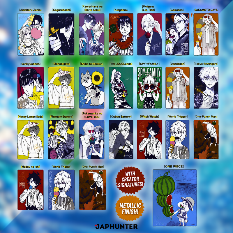Shueisha Natsukomi 2026 – Exklusive Meta Kira Metallic Card | Japanische Sommer-Comics-Messe Promo