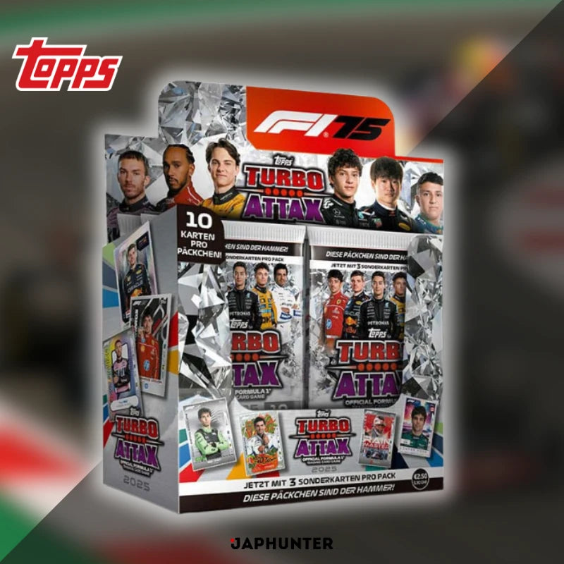 Topps F1 Turbo Attax 2025 – Official Booster Box (10 Cards per Pack