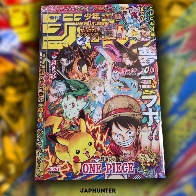 Weekly Shonen Jump Nr. 36–37 2025 | Pokémon × One Piece Sonder-Kollaboration | Japanische Ausgabe