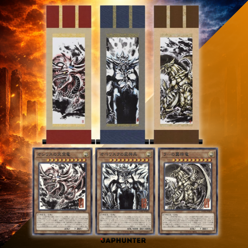 Yu-Gi-Oh! Mini Hanging Scrolls Egyptian Gods Set | ARTWORK SERIES | Japanese Edition | Limited Collection